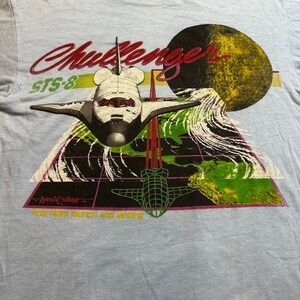 Vintage 80s NASA challenger‎ sts-8 space exploration tshirt fits medium